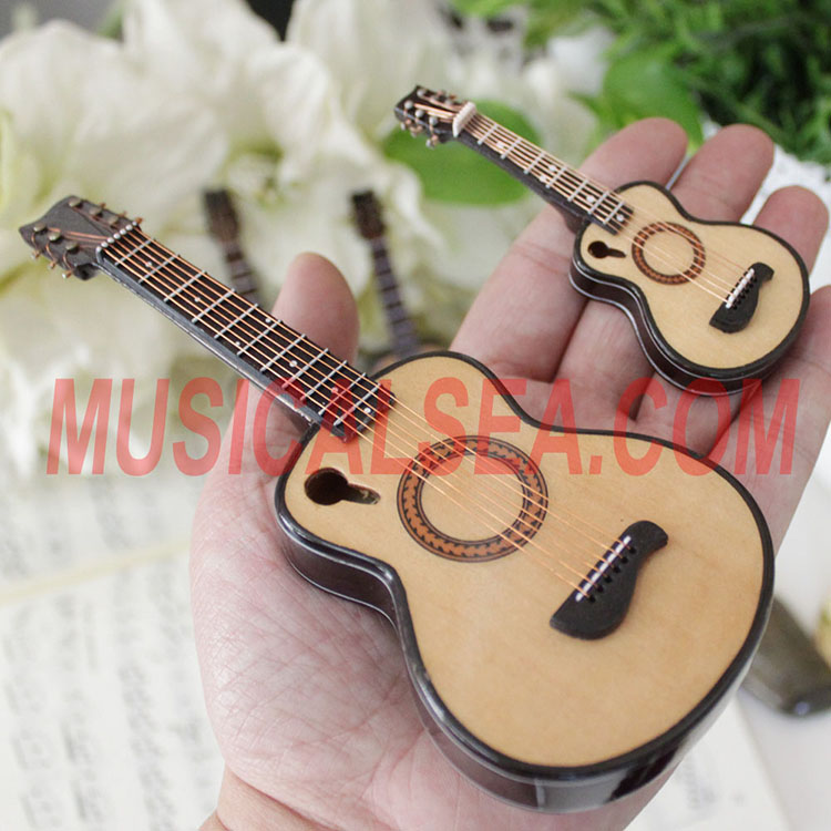 Miniature guitar model for christmas ornament
